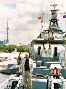 Douglas Reeman aboard HMCS Haida in Toronto